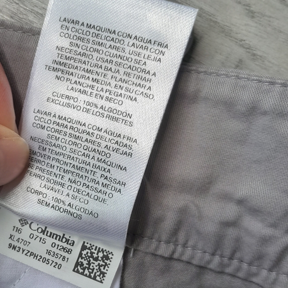 Columbia Men's Cargo Shorts Grey Pocket Belt Loops Size 14 Cotton Waist 42cm - Picture 6 of 8